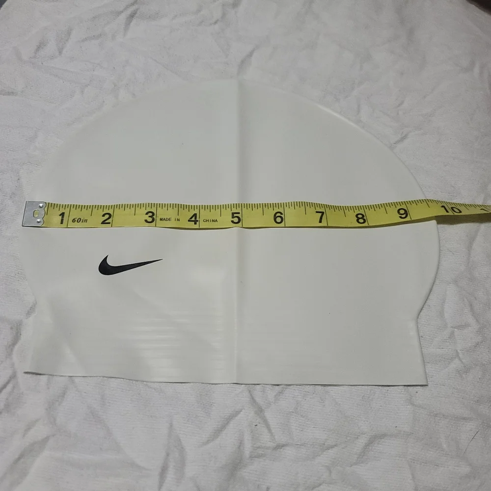 Nike White Latex Training Swim Cap Fina Approved